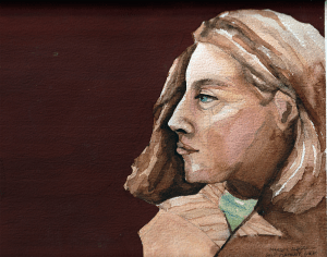 Self Portrait as a young artist (New York) - watercolor